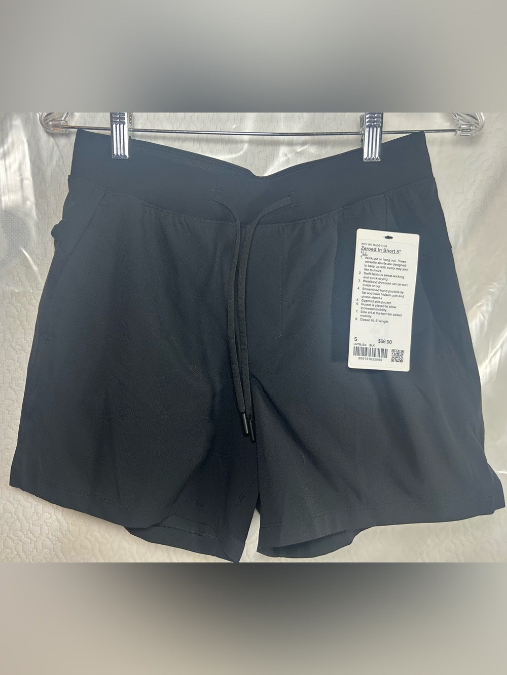 lululemon athletica Men's Black Drawstring Athletic Shorts